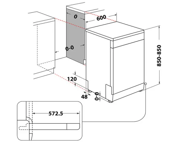 WHIRLPOOL W2F HD624 X mašina za pranje sudova - 45cm 