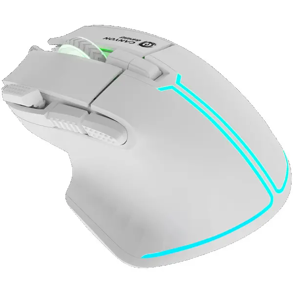 CANYON Fortnax GM-636, 9keys Gaming wired mouse,Sunplus 6662, DPI up to 20000, Huano 5million switch, RGB lighting effects, 1.65M braided c