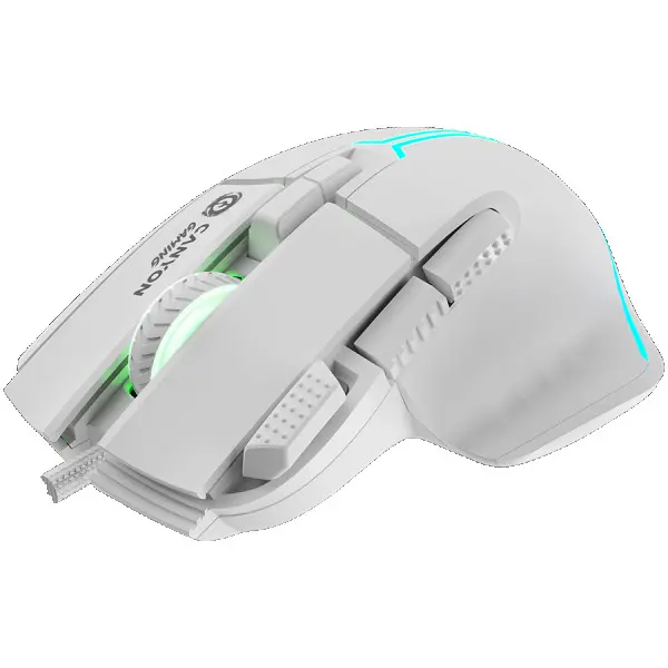 CANYON Fortnax GM-636, 9keys Gaming wired mouse,Sunplus 6662, DPI up to 20000, Huano 5million switch, RGB lighting effects, 1.65M braided c