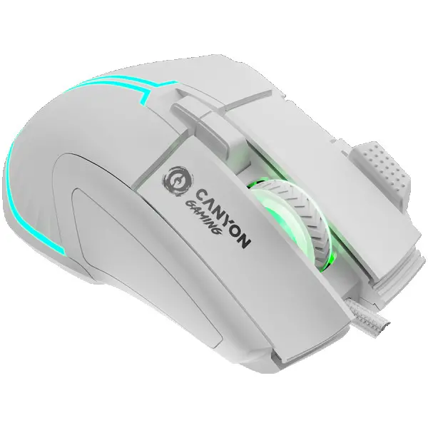 CANYON Fortnax GM-636, 9keys Gaming wired mouse,Sunplus 6662, DPI up to 20000, Huano 5million switch, RGB lighting effects, 1.65M braided c