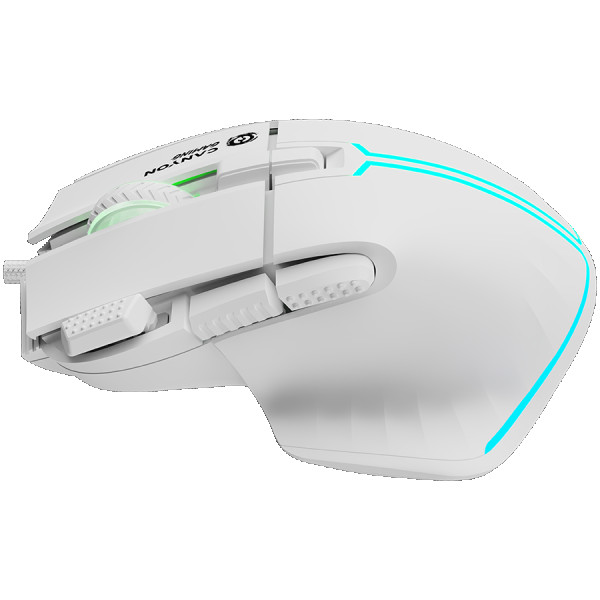 CANYON Fortnax GM-636, 9keys Gaming wired mouse,Sunplus 6662, DPI up to 20000, Huano 5million switch, RGB lighting effects, 1.65M braided c