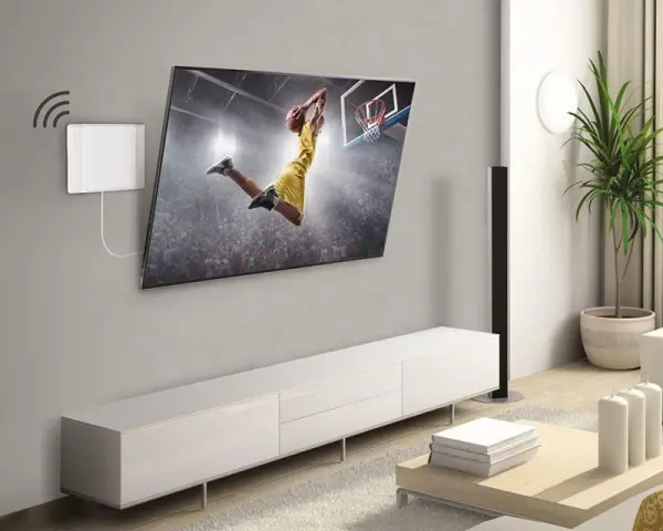 BARKAN AF40P.W Indoor HDTV Flat TV Antenna 65 km 