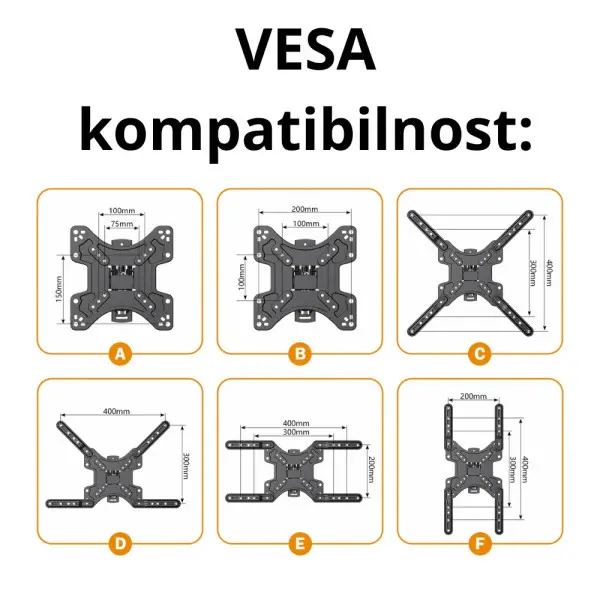 Nosač za TV zglobni Kettz TVN-6010 17''-56''