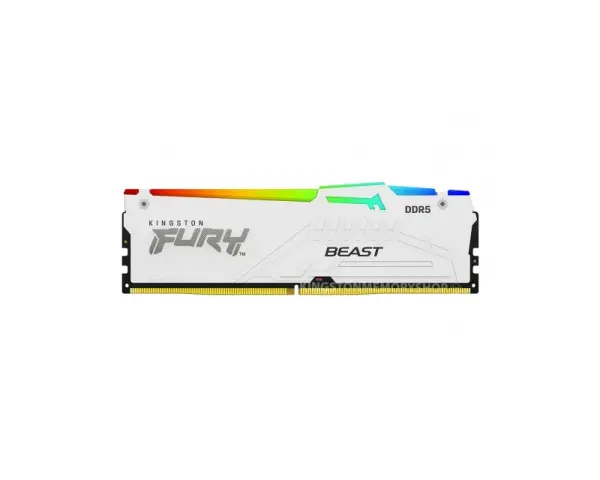KINGSTON DIMM DDR5 64GB (2x32GB kit) 6400MTs KF564C32BWEAK2-64 FURY Beast White RGB EXPO 