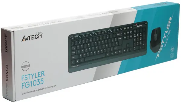 A4-FG1035 A4Tech Fstyler Bezicna tastatura YU-LAYOUT + bezicni mis USB, Grey
