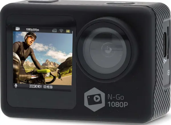 ACAM31BK Dual screen action cam with HD 1080p@30fps resolution Nedis