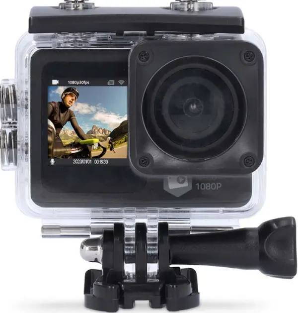 ACAM31BK Dual screen action cam with HD 1080p@30fps resolution Nedis