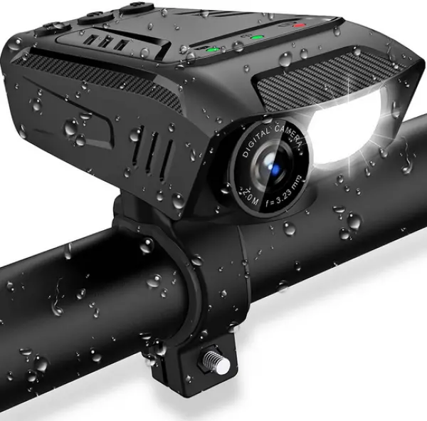 CCAM100BK 3-in-1 Full HD kamera za biciklu, LED osvetljenje i sirena