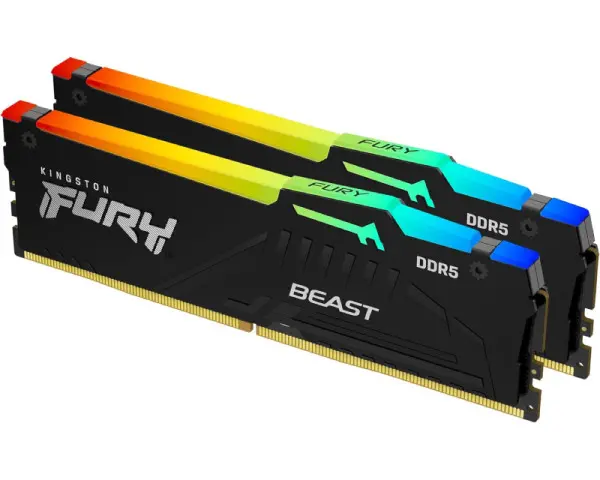KINGSTON DIMM DDR5 32GB (2x16GB kit) 6800MTs KF568C34BBEAK2-32 FURY Beast Black RGB EXPO 