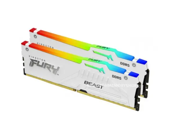 KINGSTON DIMM DDR5 32GB (2x16GB kit) 6800MTs KF568C34BWEAK2-32 FURY Beast White RGB EXPO 