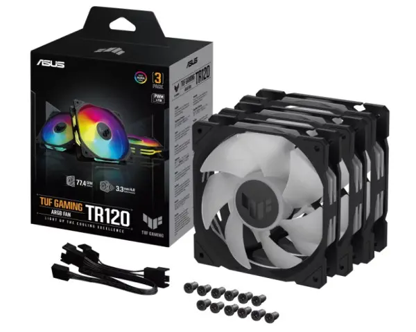 ASUS TUF GAMING TR120 ARGB BLACK EDITION 3IN1 ventilator 