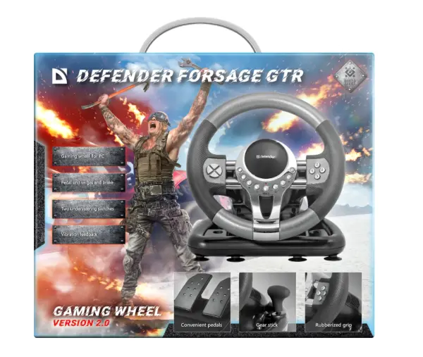 Gaming volan Defender Forsage GTR sa pedalama