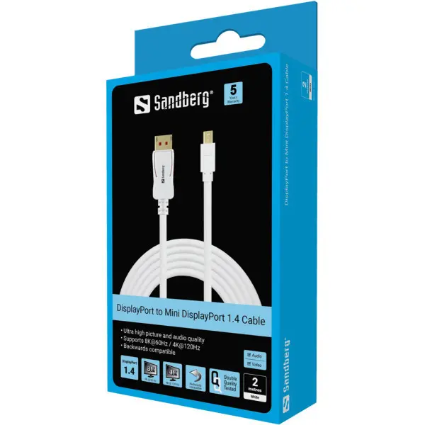 Kabl Sandberg mini Displayport - Displayport 2m 509-17