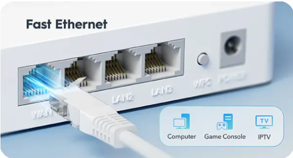 Cudy WR300 N300 Wi-Fi Router, Chipset MediaTek, router/AP/ Repeater/WISP 4xLAN, 2x5dBi