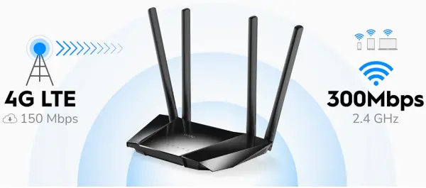 Cudy LT400_EU N300 Wi-Fi 4G LTE Cat4  Router