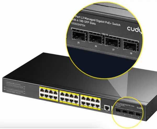 Cudy GS5024S4 24-Port Layer 3 Managed Gigabit Switch with 4 10G SFP Slots