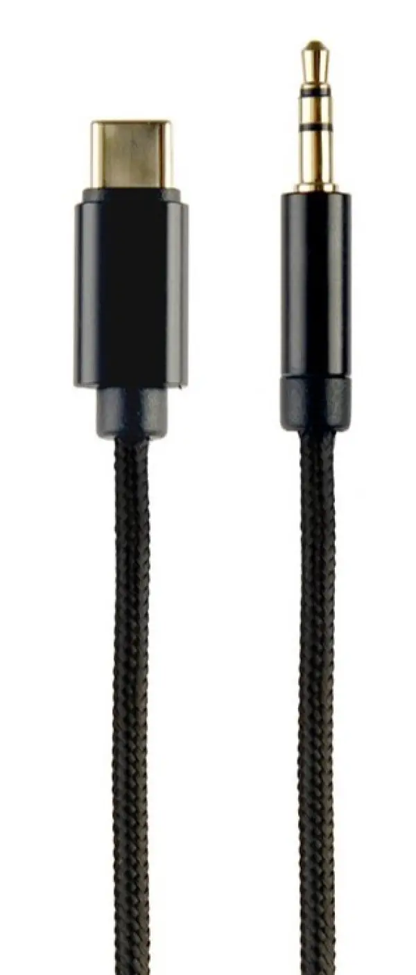 CCA-CM3.5M-1.5M Gembird USB-C to stereo 3.5 mm AUX cable, 1.5 m, black