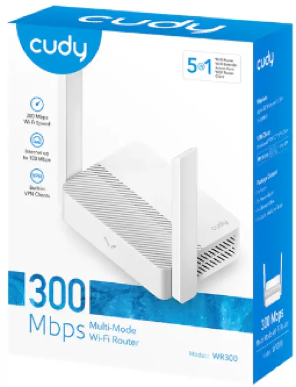 Cudy SET * WR300 N300 Wi-Fi Router + M1300 1-pack AC1200 MESH (3999)