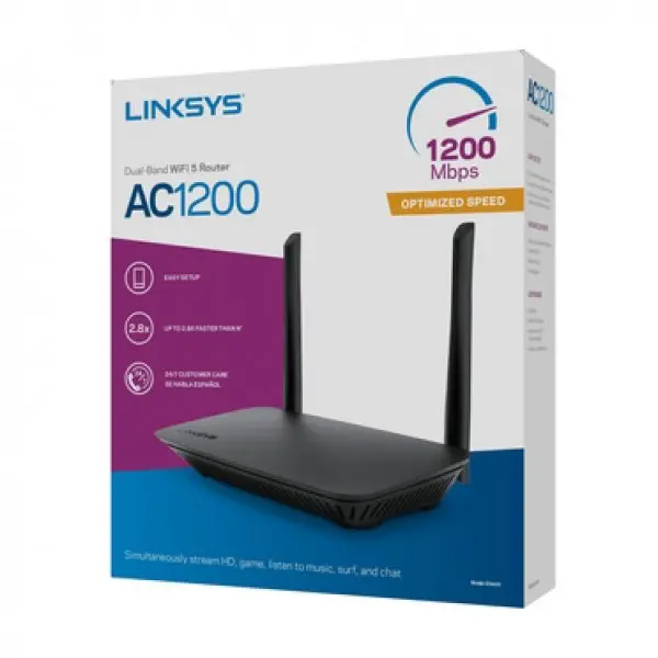 Wireless Router Linksys E5400-EU AC1200 867Mb/s/ext x 2/2.4-5Ghz/1WAN/4LAN