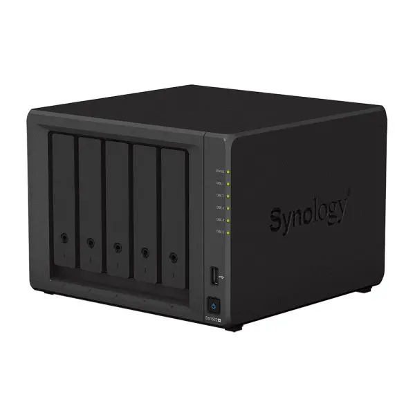 Synology DiskStation DS1522+,Tower, 5-Bay 3.5 SATA HDDSSD,2 x M.2 2280 NVMe SSD, CPU AMD Ryzen(TM) R1600 dual-core (4-thread) 2.6 GHz, max.