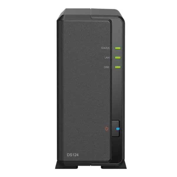 Synology DiskStation DS124 1-Bay NAS, CPU 4-core 1.7 GHz, 1 GB DDR4, 1 x 1Gbe LAN, 2 x USB 3.2 ( DS124 ) 