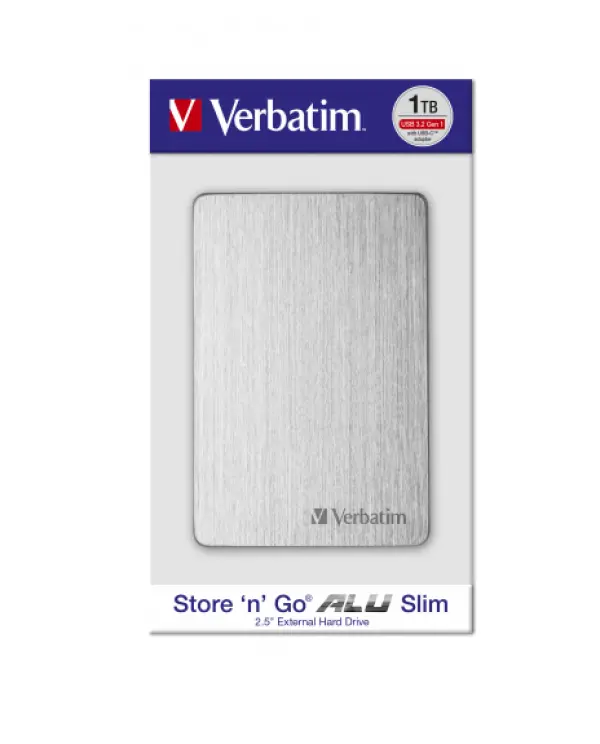 HDD E2.5'' Verbatim 1TB USB 3.2 StorenGo 53663, Silver