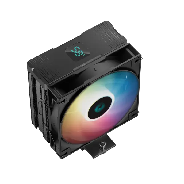 DeepCool AG400 DIGITAL ARGB 4xHeat Pipe, Real-TimeCPU Screen, 220W 120mm 2100rpm 76CFM, BK Intel/AMD