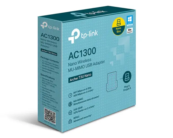 TP-LINK Archer T3U Nano AC1300 Nano Wireless MU-MIMO USB Adapter 