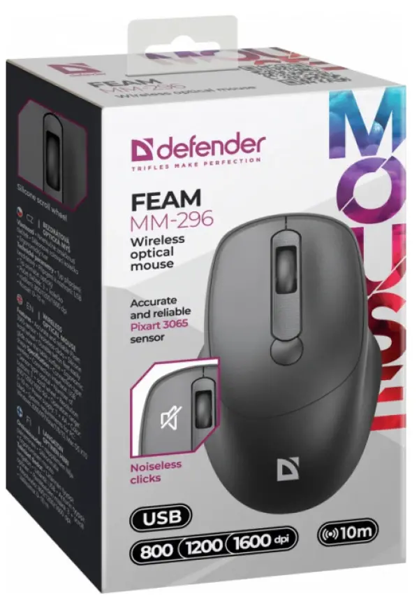 Miš Wireless Defender MM-296, crna