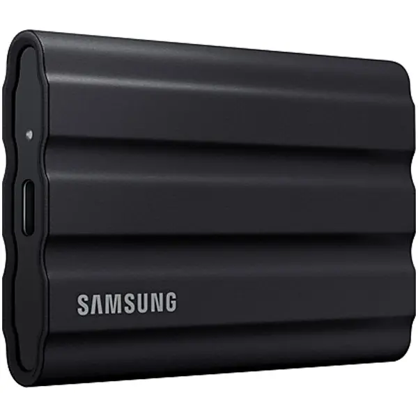 SAMSUNG T7 Shield Ext SSD 1000 GB USB-C black 10501000 MBs 3 yrs, included USB Type C-to-C and Type C-to-A cables, Rugged storage featuring