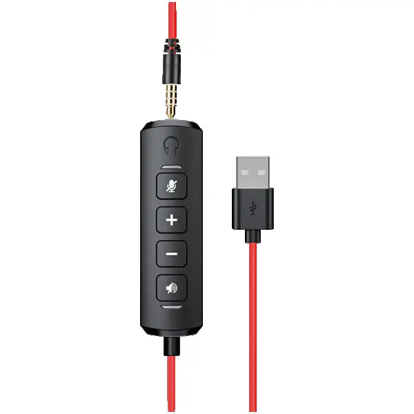 CANYON HS-07, Super light weight conference headset 3.5mm stereo plug,with PVC cable 1.6m, extra USB sound card with PVC cable 1.2m, ABS he