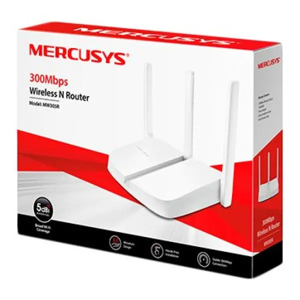 Wireless Ruter Mercusys MW305R-V2/300Mbs/1WAN/3LAN/3x5dbi