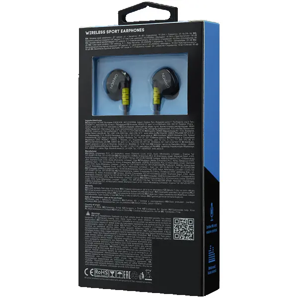 Bluetooth Sport Earphones with Microphone Lime CNS-SBTHS1L