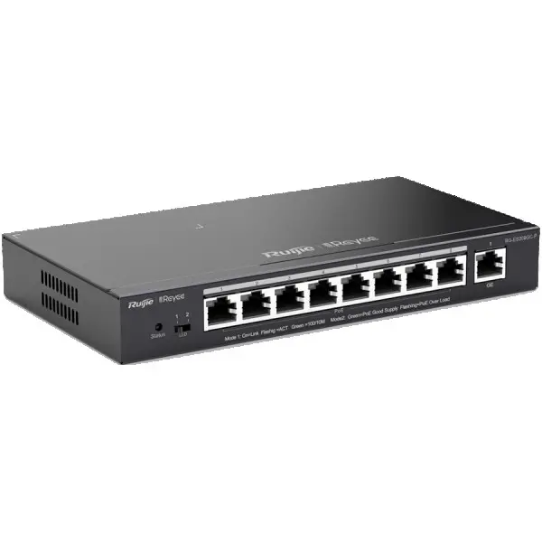 Svič 101001000 9 port Base-T 8 x PoE+ ports Reyee RG-ES209GC-P
