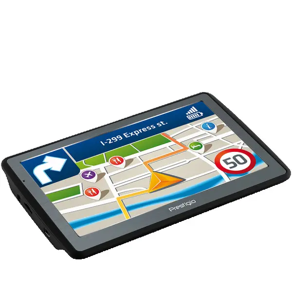 Prestigio GeoVision 7060, 7'' (800*480) TN display, WinCE 6.0, 800MHz Mstar MSB2531 Cortex A7, 128MB DDR, 8GB Flash, 1500mAh battery, colorb