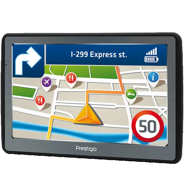 Prestigio GeoVision 7060, 7'' (800*480) TN display, WinCE 6.0, 800MHz Mstar MSB2531 Cortex A7, 128MB DDR, 8GB Flash, 1500mAh battery, colorb