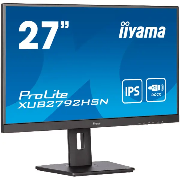IIYAMA Monitor LED XUB2792HSN-B5 27'' IPS matte 1920 x 1080 @75Hz 1000:1 4ms HDMI DP USB-C 65W + DOCK RJ45 DP out, height, swivel, tilt, piv