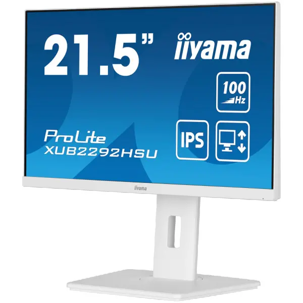 21,5'' WHITE ETE IPS-panel, 1920x1080@100Hz, 15cm Height Adj. Stand, 250cdm˛, Speakers, HDMI, DisplayPort, 0,4ms MPRT, FreeSync, USB 4x 3.2 