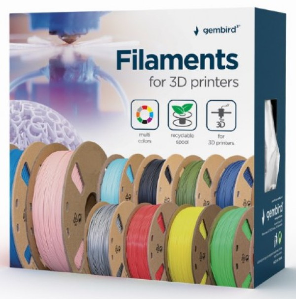 3DP-ABS1.75-01-S ABS Filament za 3D stampac 1.75mm, kotur1KG Silver