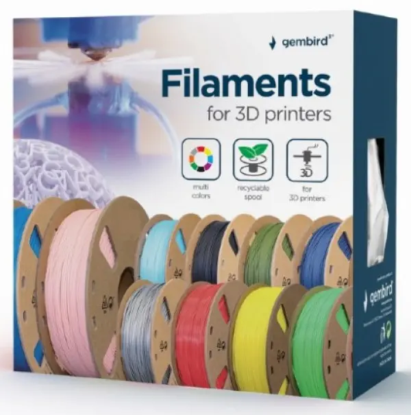 3DP-ABS1.75-01-S ABS Filament za 3D stampac 1.75mm, kotur1KG Silver