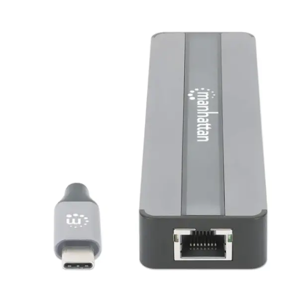 Docking station Manhattan 153928 7in1 USB-C - HDMI2xUSB 3.0LANCRPD 87W