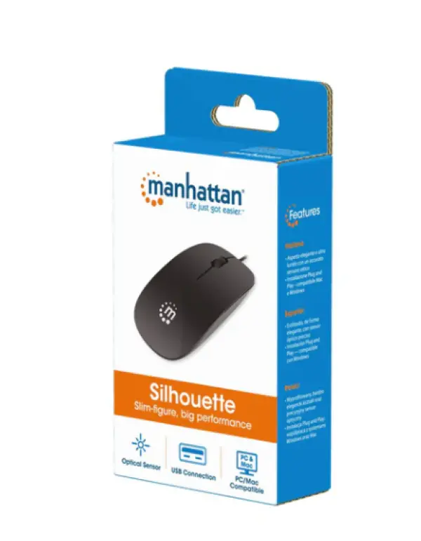 Miš USB Manhattan Silhouette 177658, black