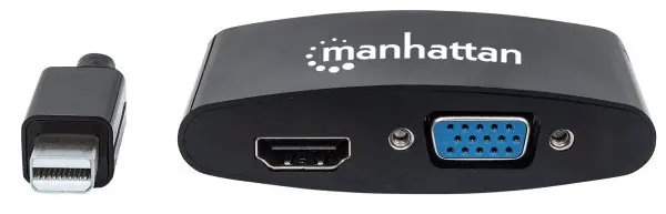 Adapter Manhattan 152709 Mini DisplayPortM - HDMIVGA F Crni