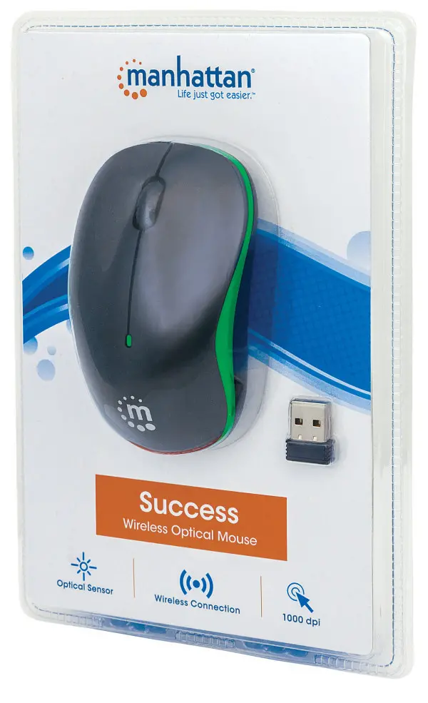 Miš Wireless Manhattan Success 179393, BlackGreen