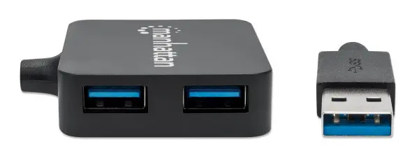 USB HUB 4port Manhattan 162296 3.2 G15GbpsCrni
