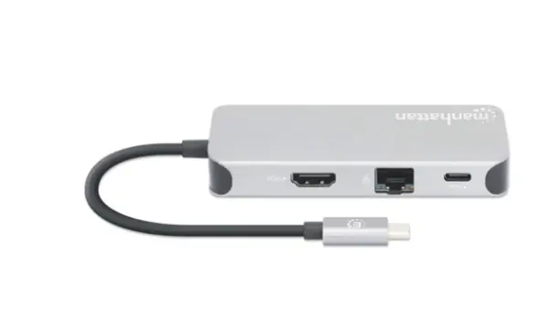 Docking station Manhattan 130615 8in1 USB-C - HDMI3xUSBCRLANPD 100W