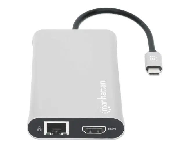 Docking station Manhattan 130660 12in1 USB-C - 3xHDMI4xUSBLANCRPD 100W
