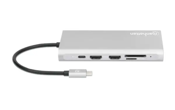 Docking station Manhattan 130660 12in1 USB-C - 3xHDMI4xUSBLANCRPD 100W