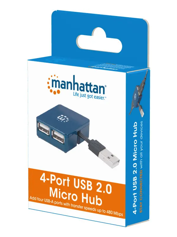 USB HUB 4port Manhattan 160605 2.0480MbpsPlavi