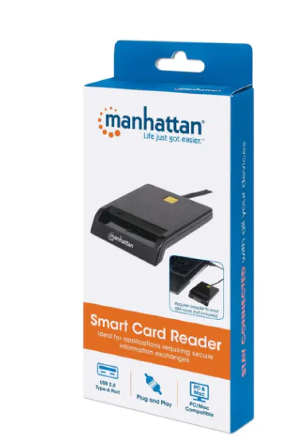 USB smart card reader Manhattan 102049, black